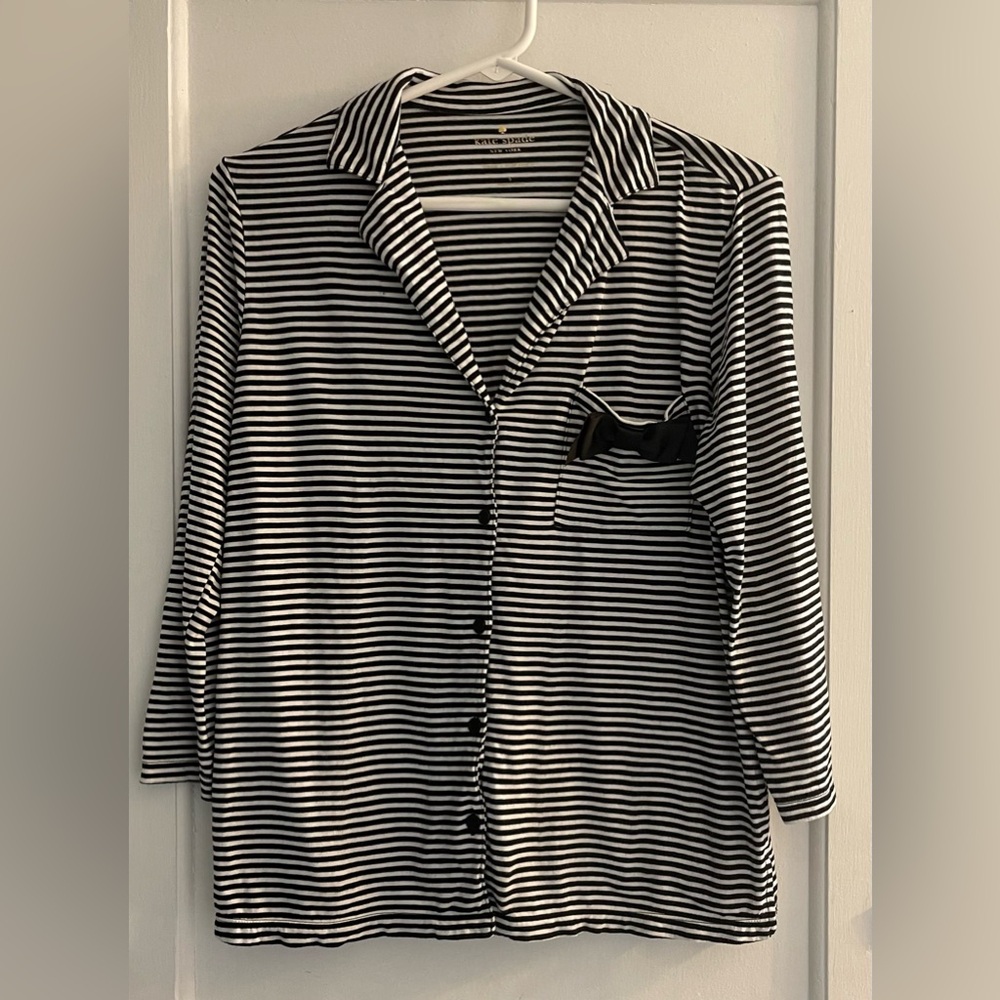 Kate Spade striped pajama top-size small